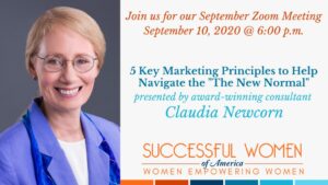 Claudia speaking at Successful Women of America